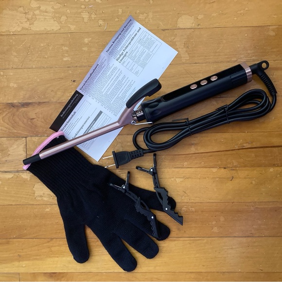 Eton Other - NEW 3/8" Curling Iron Set with Clips and Glove